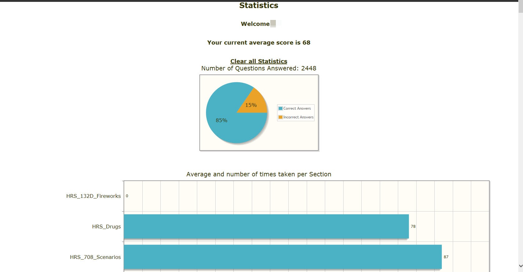 Stats Screen